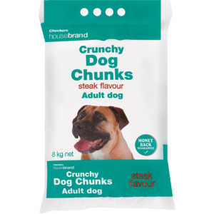 Checkers Housebrand Crunchy Steak Adult Dog Chunks 8kg