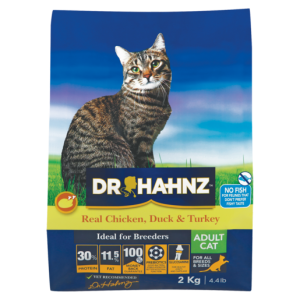 Dr Hahnz Real Chicken, Duck & Turkey Flavoured Adult Cat Food 2kg