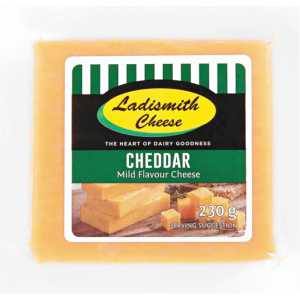 Ladismith Mild Flavoured Cheddar Cheese Pack 230g