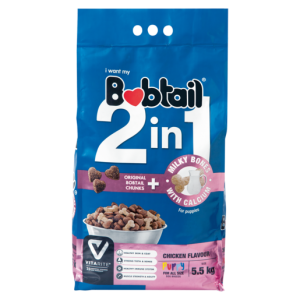 Bobtail 2-In-1 Chicken Flavoured Puppy Food With Milky Bones 5.5kg