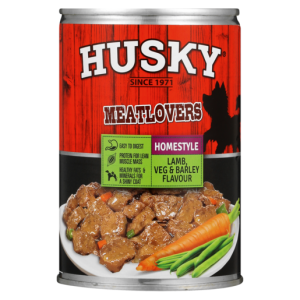 Husky Meatlovers Homestyle Lamb, Vegetable & Barley Flavoured Dog Food Can 385g