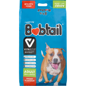 Bobtail Steak Flavoured Small/Medium Dog Food 8kg