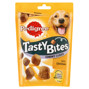 Pedigree Tasty Bites Chewy Cubes Chicken Flavoured Dog Food Pouch 130g