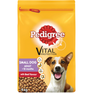 Pedigree Vital Protection Small Dog Beef Flavoured Dog Food 4kg