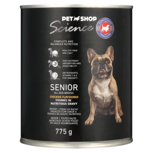 Pet Shop Science Senior Chicken Flavoured Chunks In Gravy Dog Food 775g