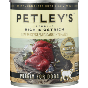 Petley's Terrine Rich In Ostrich In Jelly Dog Food 775g