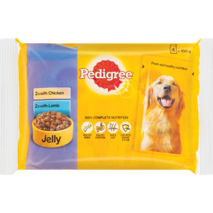 Pedigree Chicken & Lamb In Jelly Dog Food Pack 4 x 100g