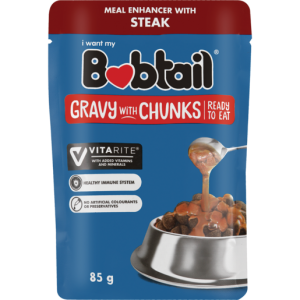 Bobtail Steak Gravy With Chunks Dog Food 85g