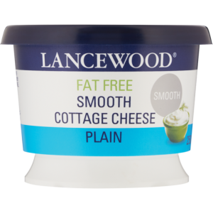 Lancewood Fat Free Plain Smooth Cottage Cheese 250g