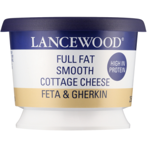 Lancewood Full Fat Feta & Gherkin Smooth Cottage Cheese 250g