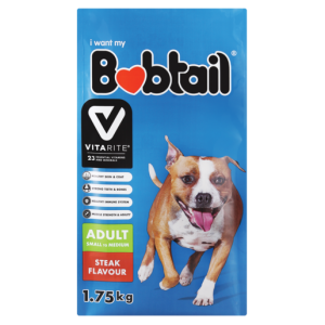 Bobtail Steak Flavoured Small Adult Dog Food 1.75g