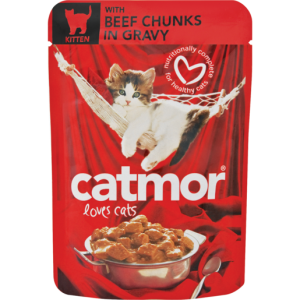 Catmor Beef Chunks In Gravy Kitten Food Pouch 85g