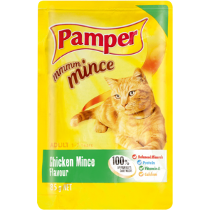 Pamper Chicken Mince Cat Food 85g