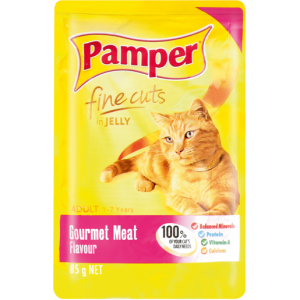 Pamper Fine Cuts Gourmet Meat In Jelly Cat Food Pouch 85g