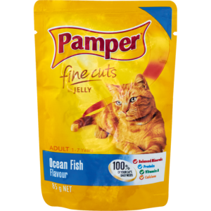 Pamper Fine Cuts Ocean Fish In Jelly Cat Food Pouch 85g