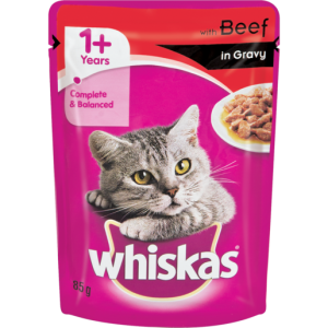 Whiskas Beef In Gravy Cat Food 85g