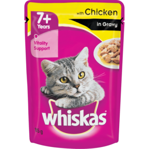 Whiskas Senior Chicken In Gravy Cat Food 85g