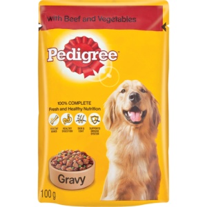 Pedigree Beef & Vegetable Dog Food Gravy Pouch 100g