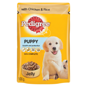 Pedigree Chicken & Rice Wet Puppy Food In Jelly 100g