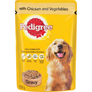 Pedigree Chicken & Vegetable Dog Food Gravy Pouch 100g