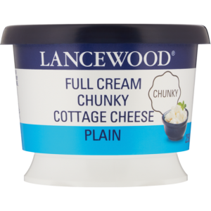 Lancewood Plain Full Cream Chunky Cottage Cheese 250g