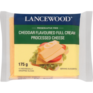 Lancewood Processed Cheddar Cheese Slices 175g