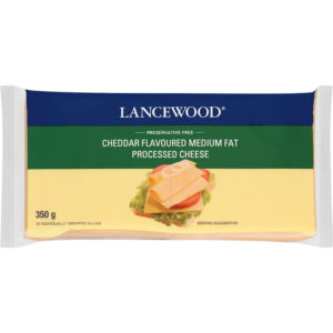 Lancewood Processed Cheddar Cheese Slices 350g