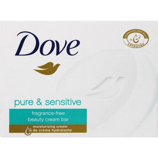 Dove Pure & Sensitive Fragrance-Free Beauty Cream Bar 100g