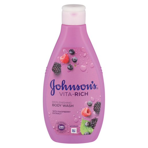 Johnson's Vita-Rich Replenishing Body Wash With Raspberry Extract 250ml