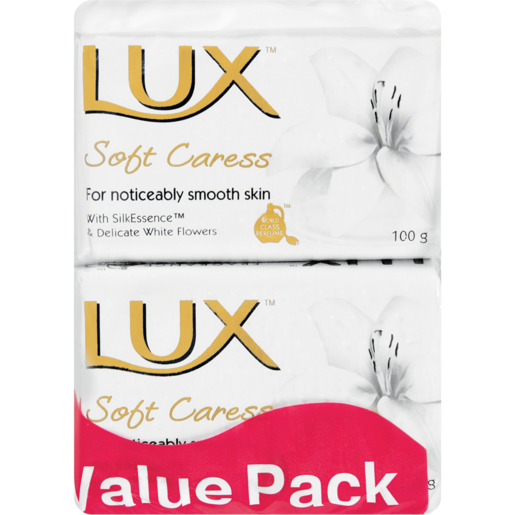 Lux Soft Caress Bath Soap Value Pack 4 x 100g