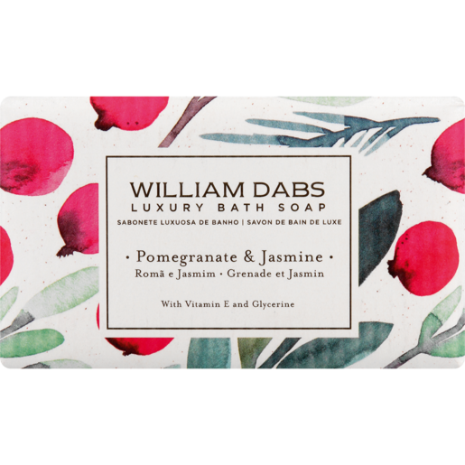 William Dabs Luxury Bath Soap Pomegranate and Jasmine 250g