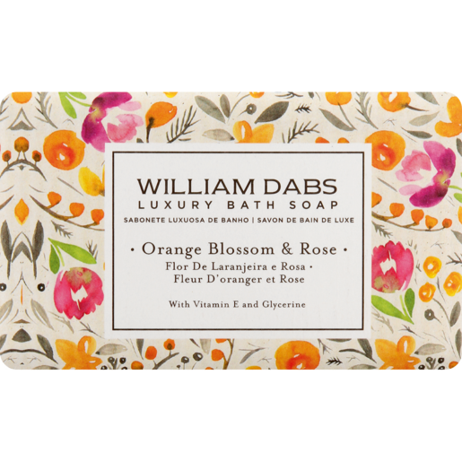 William Dabs Orange Blossom & Rose Luxury Bath Soap 250g