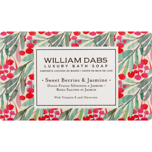 William Dabs Sweet Berries & Jasmine Luxury Bath Soap 250g