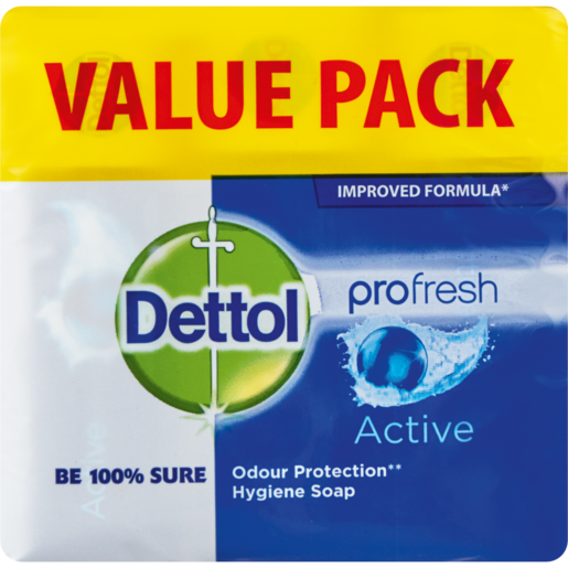 Dettol Profresh Active Bath Soap Value Pack 3 x 150g