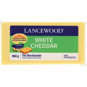 Lancewood White Cheddar Cheese Pack 900g