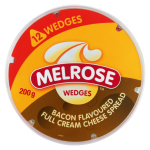 Melrose Bacon Flavoured Full Cream Cheese Wedges 200g