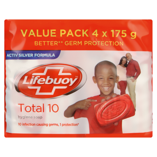 Lifebuoy Total 10 Hygiene Soap 4 x 175g