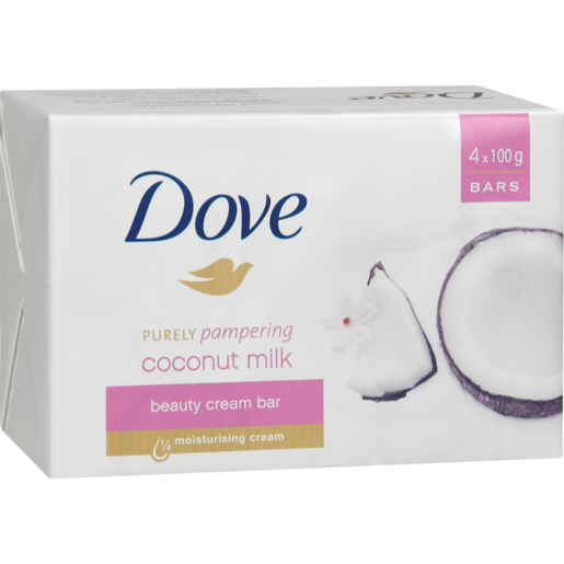 Dove Coconut Milk Bath Soap 4 x 100g