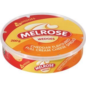 Melrose Cheddar Cheese Wedges 200g