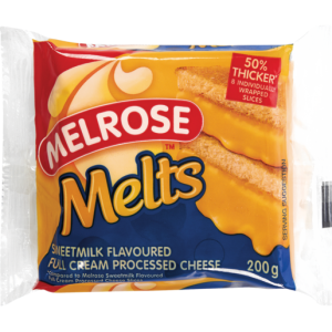 Melrose Melts Sweetmilk Flavoured Full Cream Processed Cheese Pack 200g