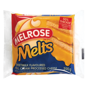 Melrose Melts Sweetmilk Flavoured Processed Cheese Slices Pack 200g