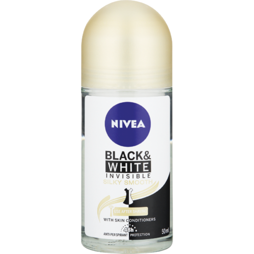 Nivea Black & White Silky Smooth Ladies Roll-On 50ml