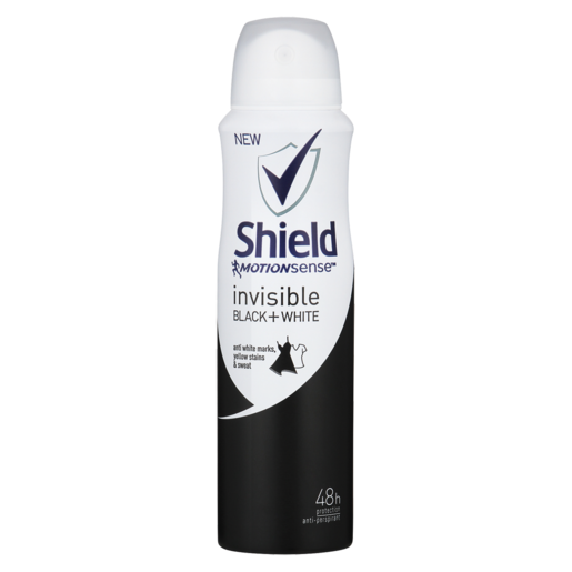 Shield Ladies Motion Sense Invisible Black & White Anti-Perspirant 150ml