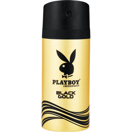 Playboy Black Gold Mens Aerosol Deodorant 150ml