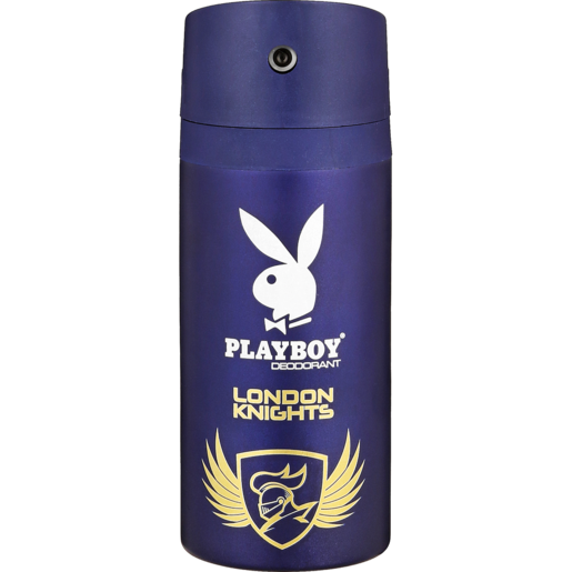 Playboy London Knights Mens Aerosol Deodorant 150ml