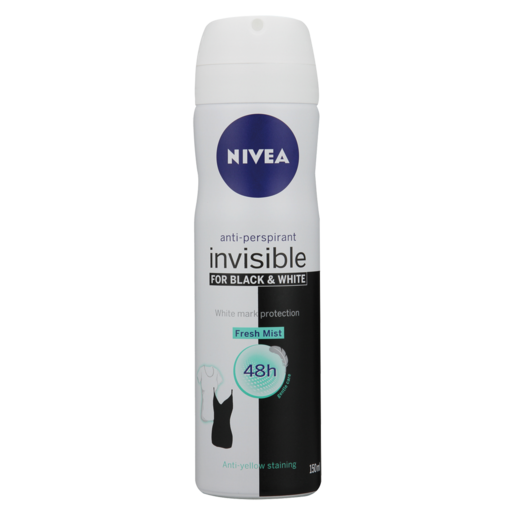 Nivea Invisible For Black & White Fresh Mist Ladies Anti-Perspirant Deodorant 150ml