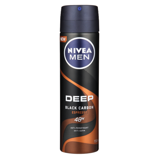 Nivea Men Deep Black Carbon Espresso Anti-Perspirant Deodorant 150ml