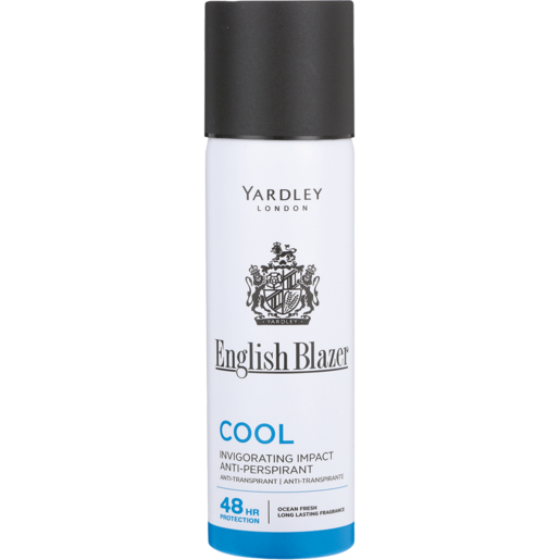 Yardley English Blazer Cool Anti-Perspirant For Men Aerosol Deodorant 125ml