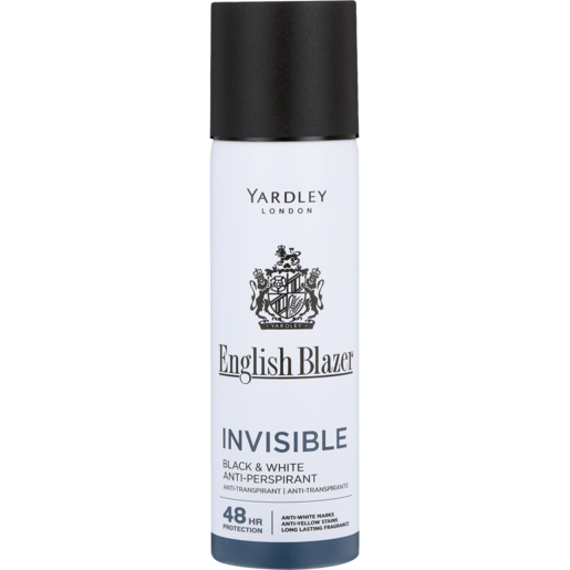 Yardley English Blazer Invisible Anti-Perspirant For Men Aerosol Deodorant 125ml