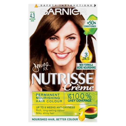 Garnier Nutrisse 4.3 Cappucino Dark Golden Brown Permanent Hair Dye